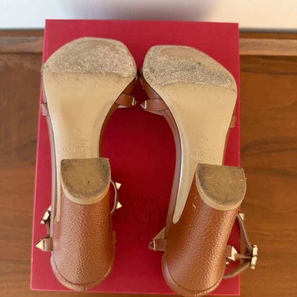Valentino Garavani Rockstud Heels Leather Sandals W Size 40 - Picture 3 of 4